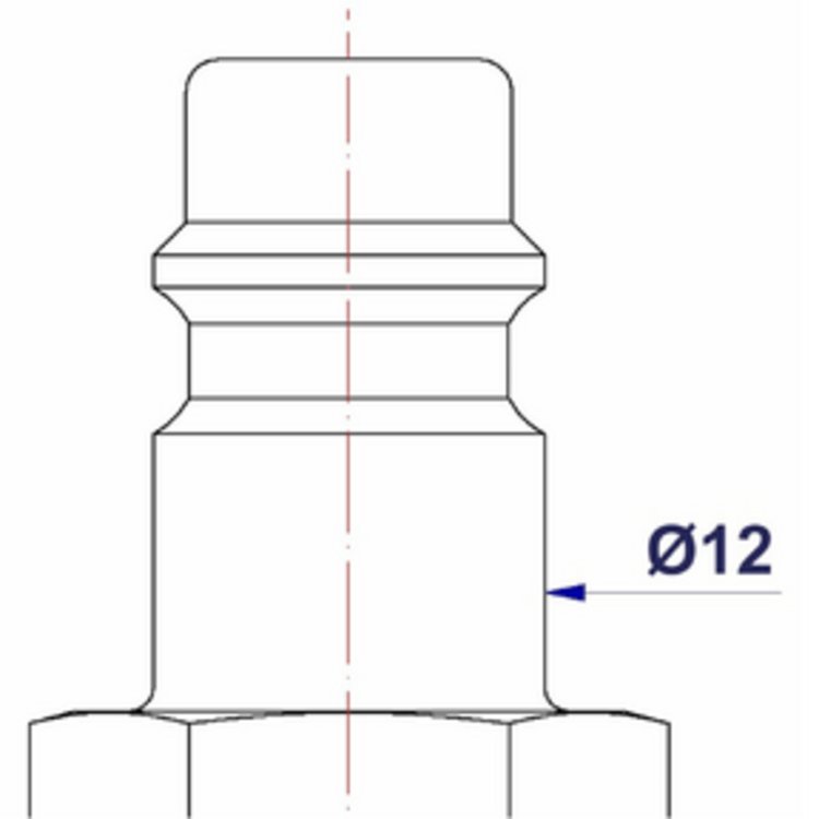 Schnellkupplung mit Schlauchverschraub SKMS 204 (1 St.), Ø PA 6 x 4 mm Messing